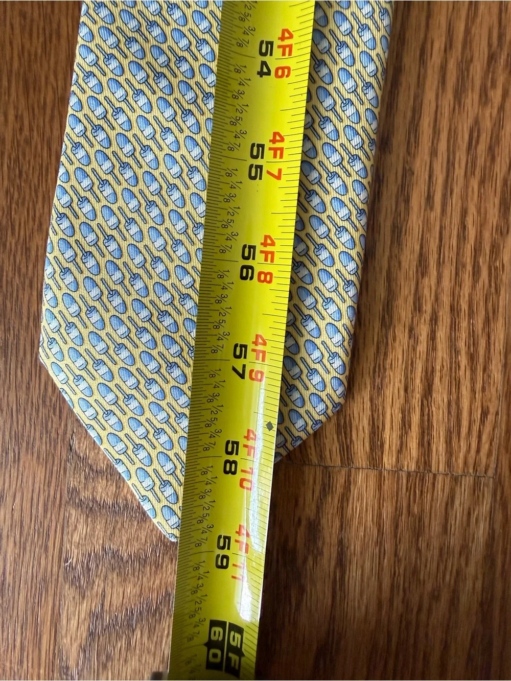 Vineyard Vines Lobster Buoys Tie Mens NWT Yellow Blue Silk Nautical Made USA